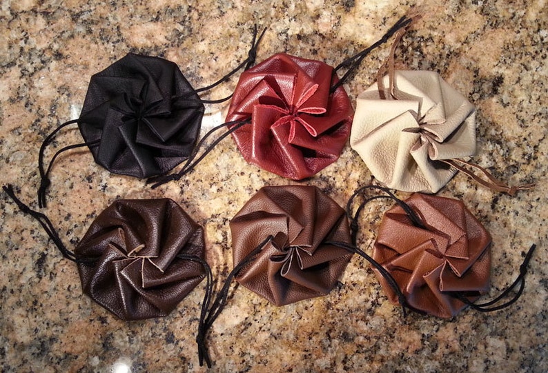 Leather Circle Pouch