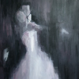 Custom Hand Painted Wedding Portrait 30x30 Inches Painting on Canvas image 3