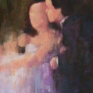 Custom Hand Painted Wedding Portrait 30x30 Inches Painting on Canvas image 2