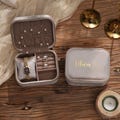 Custom Velvet Jewellery Box, Bridesmaid Gifts with Permanent Name, Wedding Gift, Gift for Her, Watch Storage, Mothers Day Gift, Gift for Mom