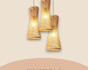 Handmade Bamboo Pendant Light: Japanese Zen Chandelier