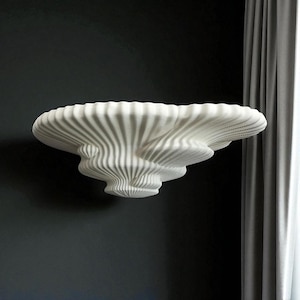 3D Printed Tinder Fungus Shelf – Wall-Mount Display Ledge – Fungi-Inspired Decor – Mushroom Wall Shelf – Custom Colors