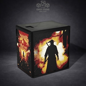 MTG Commander Deck Box | Samurai Shadow Ninja Warrior Card Storage | 3D Printed TCG Box for Magic EDH, Pokemon, YuGiOh!   Accessory