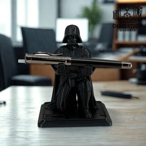 Darth Vader Pen Holder Stand – Desk Organizer for Star Wars Fans, Geeky Office Gift, Nerdy Collectible Stationery Holder