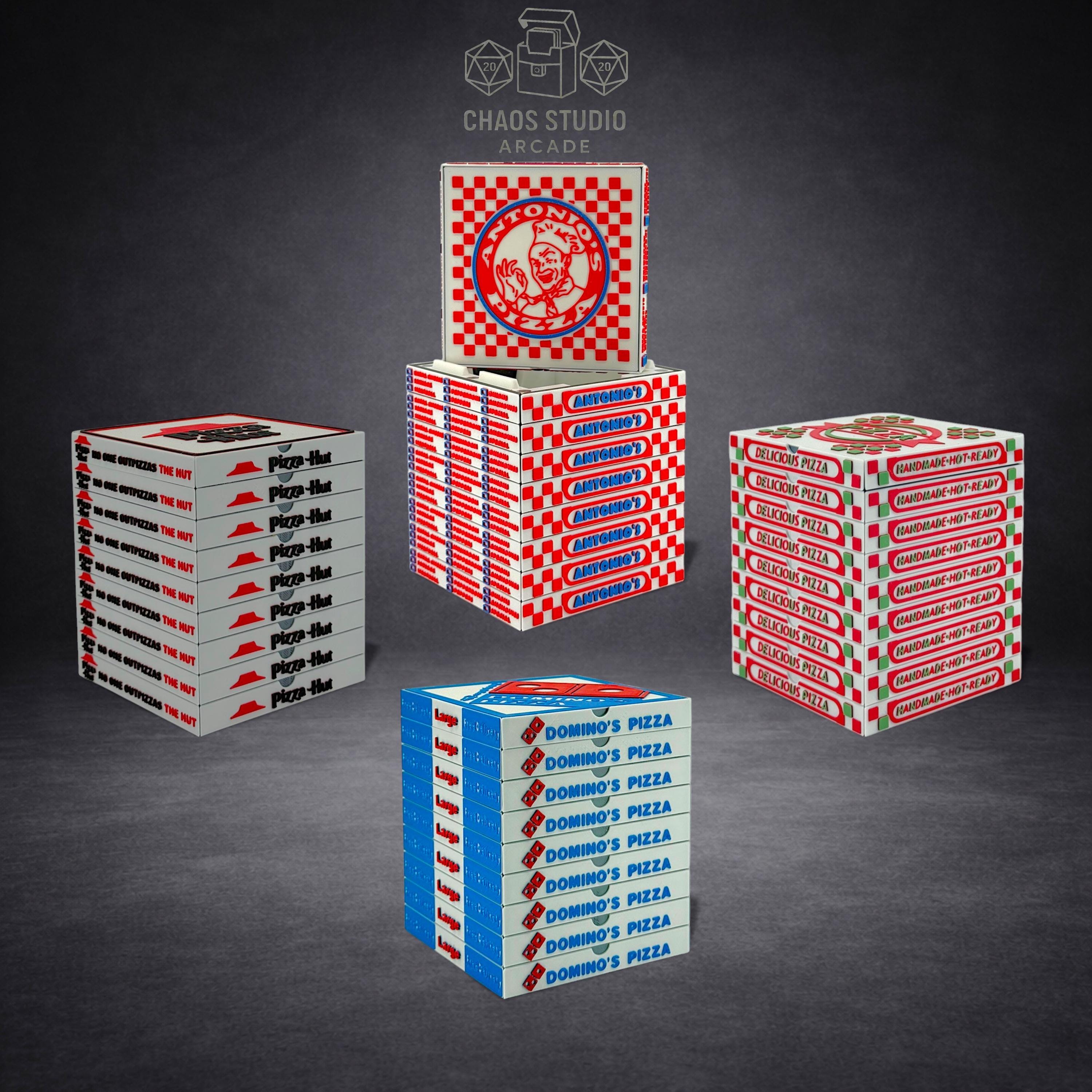 MTG Commander Deck Box: Pizza Box Stack Card Storage, Double