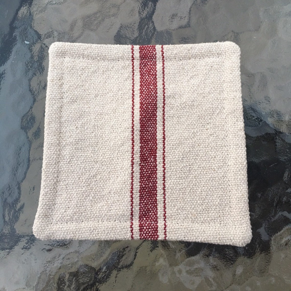 Grain Sack Coasters Set of Six - Etsy