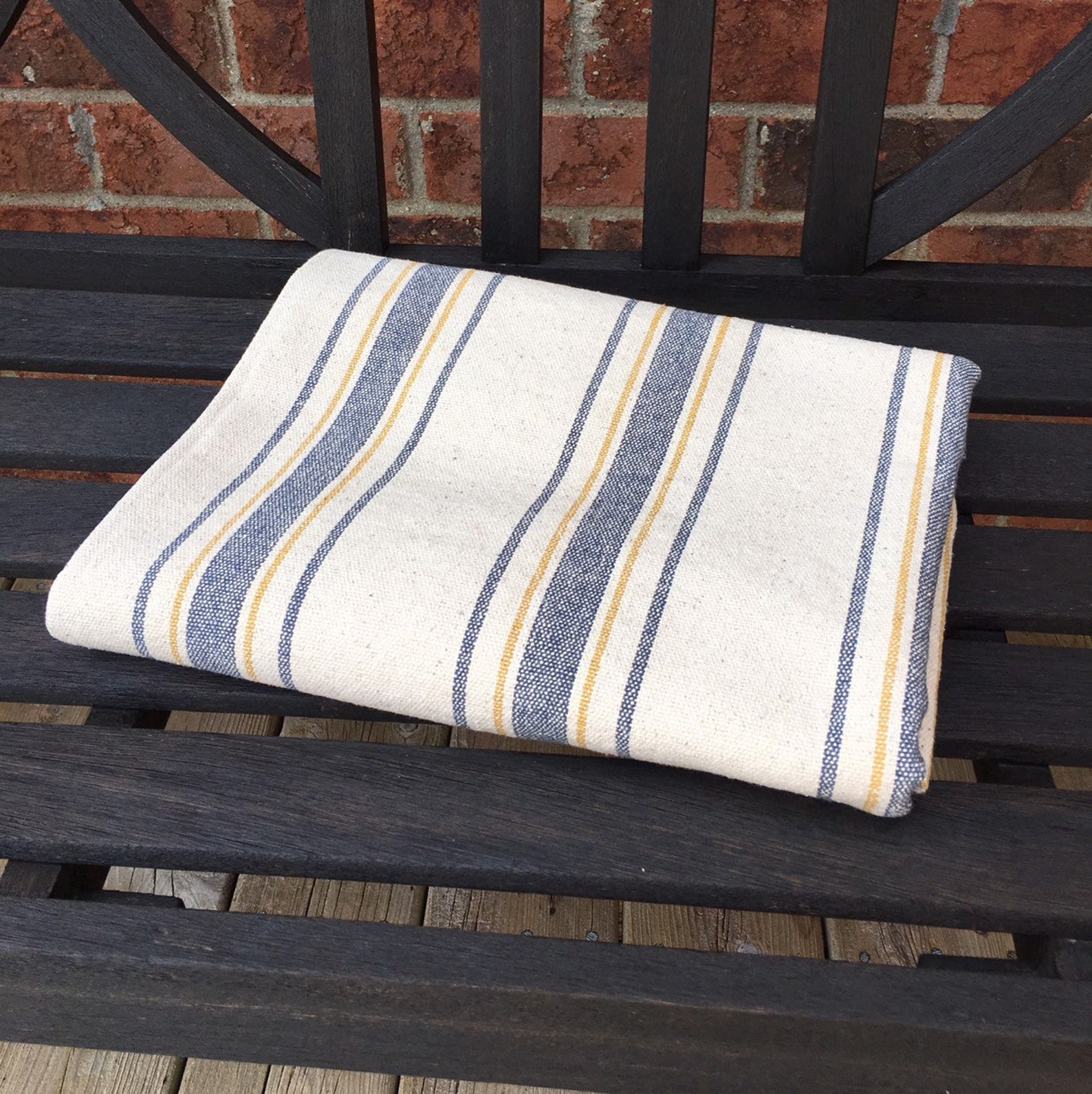 Grain Sack Throw Grain Sack Blanket Grain Sack Coverlet Grain Etsy