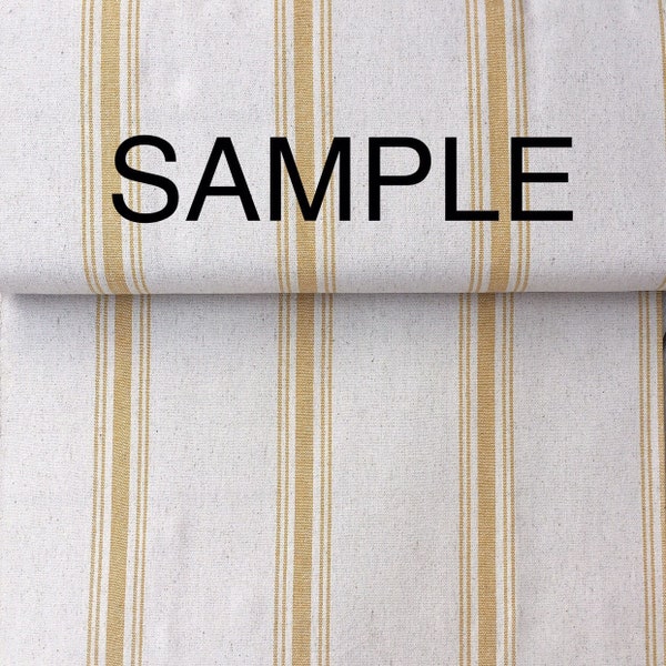 SAMPLE Grain Sack Fabric Yellow Stripe Vintage Inspired Sold By The Yard Feed Sack Fabric Flour Sack Fabric Gunny Sack Cloth