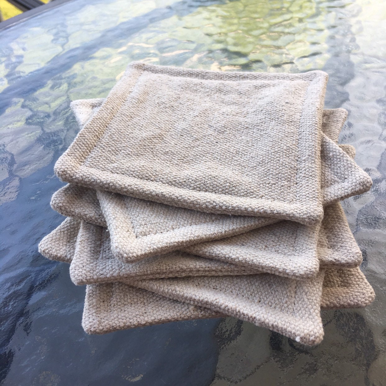 Grain Sack Coasters Set of Six - Etsy