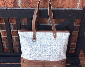 Myra Bag Ferris Wheel Print Canvas Tote Bag: Recycled Materials