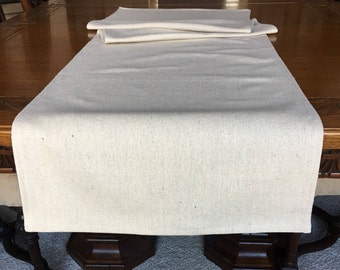 Grain Sack Table Runner Solid Off White