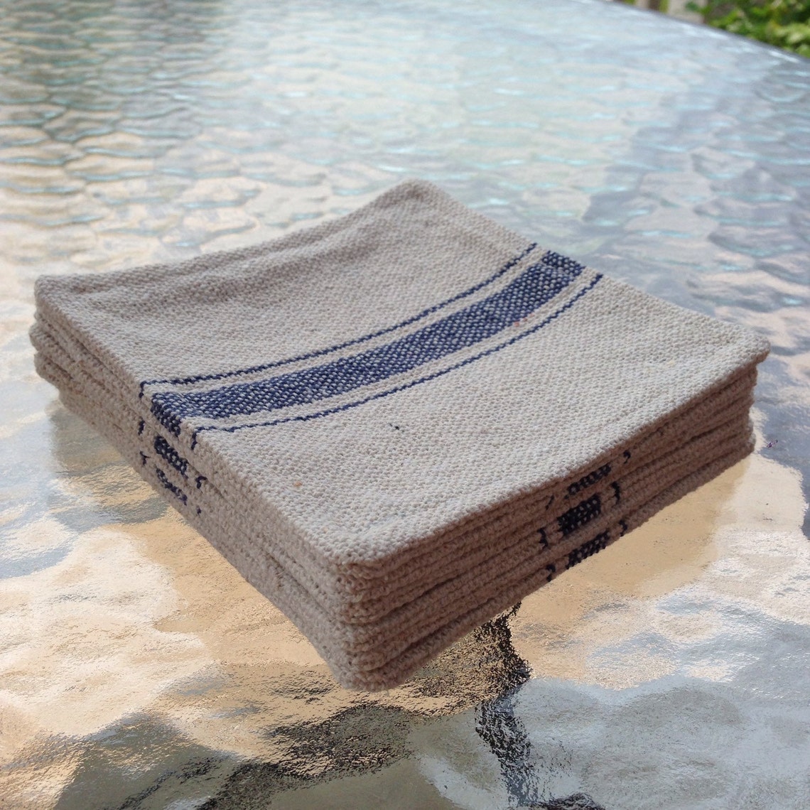 Grain Sack Coasters Set of Six - Etsy