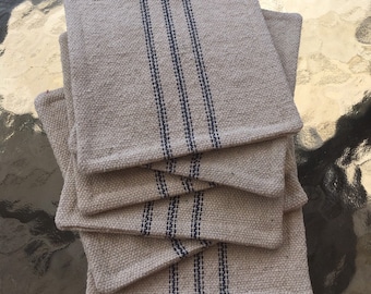 Grain Sack Coasters Set of Six