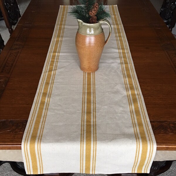Striped Table Runner Etsy
