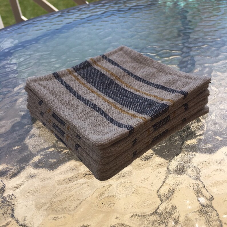Grain Sack Coasters Set of Six - Etsy