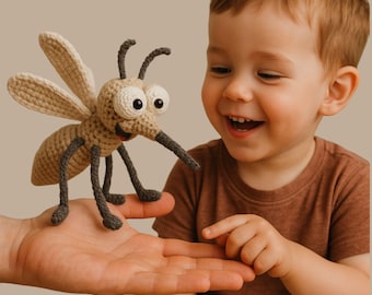 Funny Crochet Mosquito Amigurumi Pattern – Plushie Toy (PDF in 5 Languages)