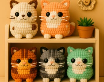 Crochet Cat Amigurumi Pattern Bundle • Plush Kitten DIY (PDF)