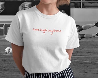 Love, Laugh, Lucy Bronze Embroidered Tshirt