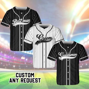 Customized Groom and Groomsmen Baseball Jersey, Personalized Best Man Jersey, Perfect for Engagements, Weddings, and Bachelor Parties
