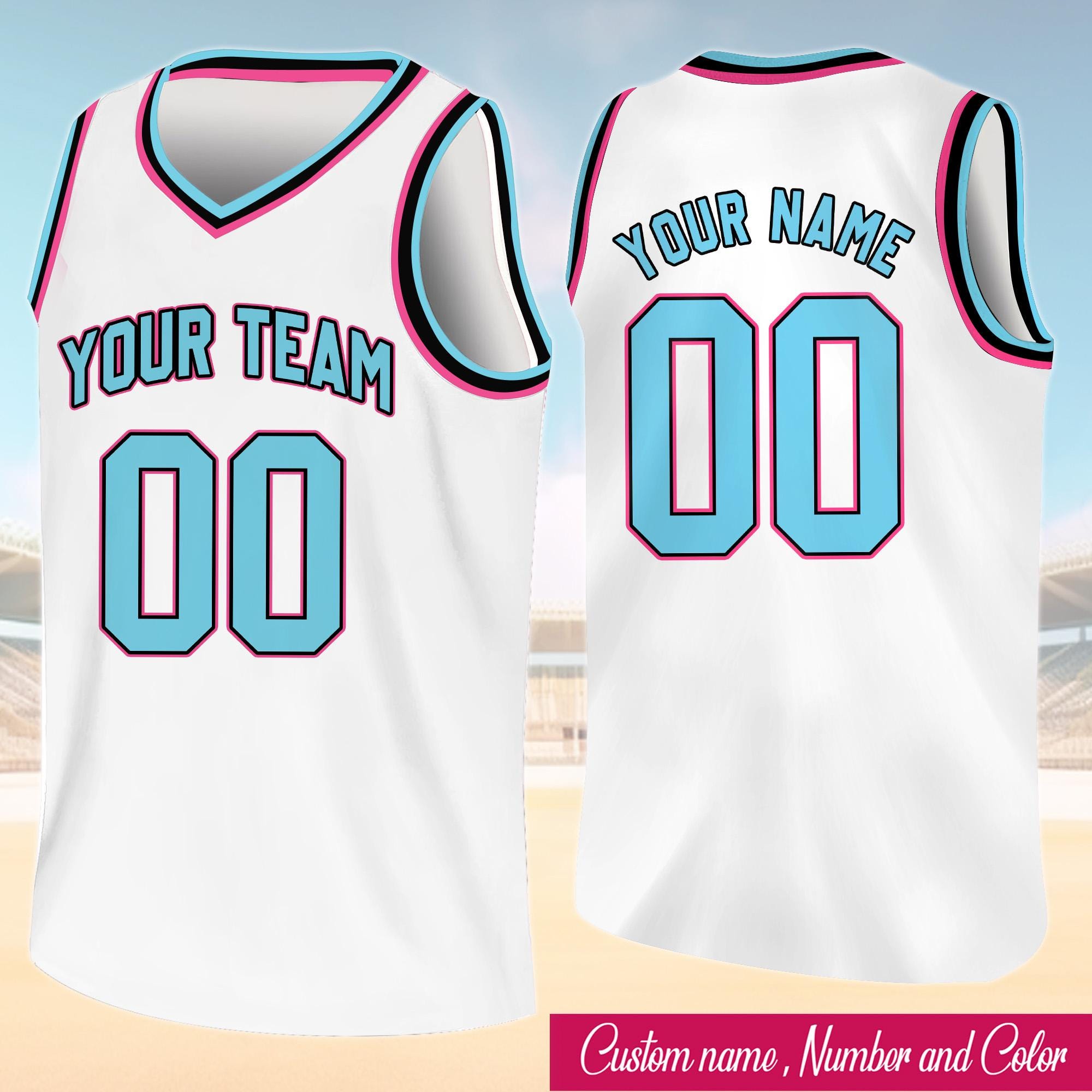 Maillot De Basket Personnalisé Avec Nom Et Numéro – Ensemble 2 Pièces (maillot + Short), Polyester Respirant, Toutes Tailles