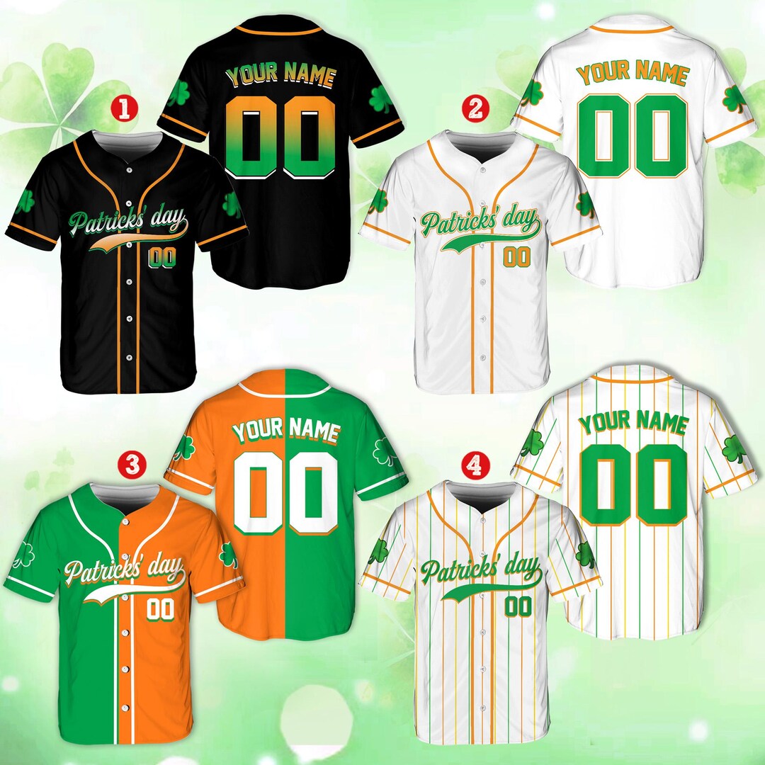 Custom St Patrick's Day Baseball Jersey, Personalized Team Name ...