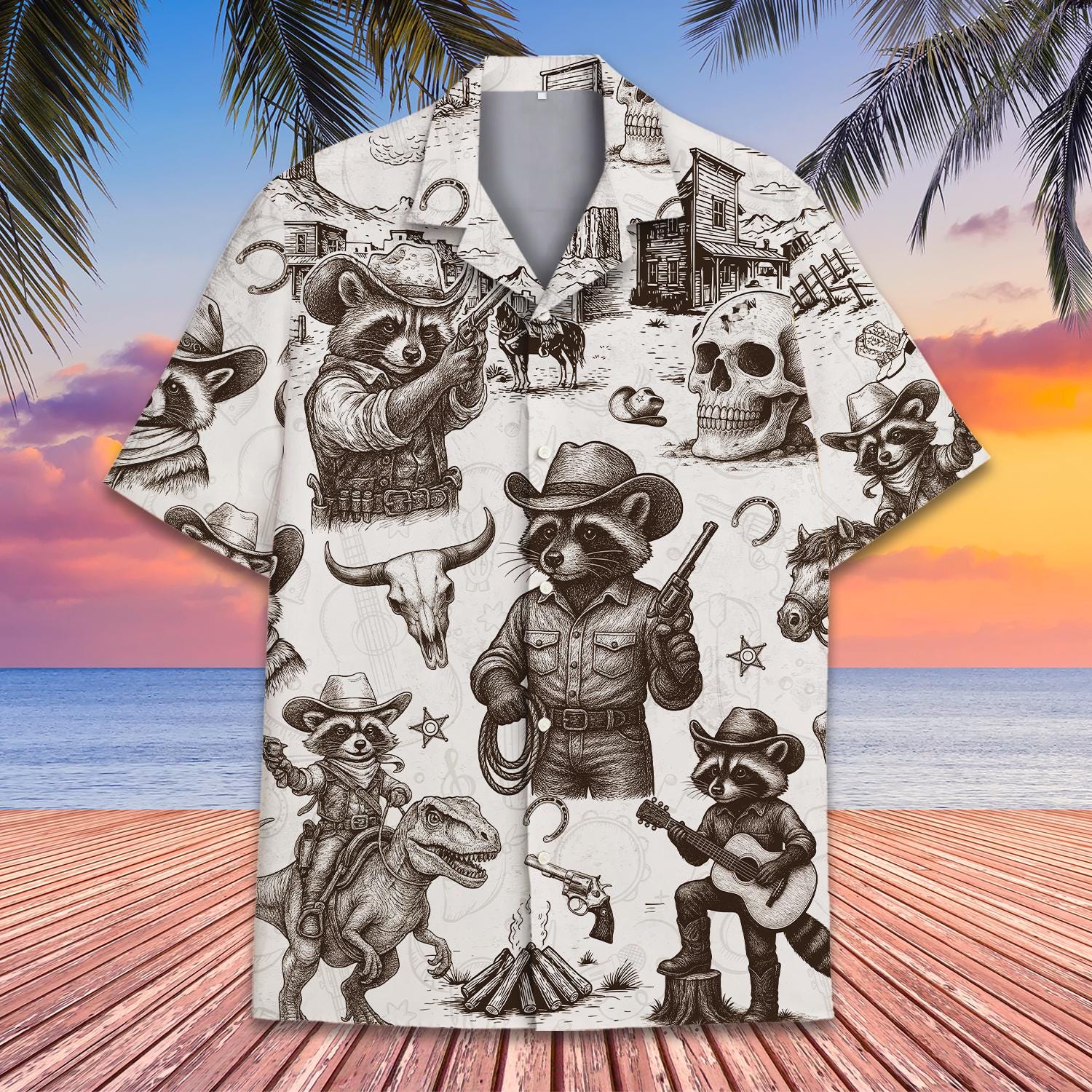 トップス dry bones hawaiian shirt Cowboy Rocket il_fullxfull.6965792004_dl7h.jpg