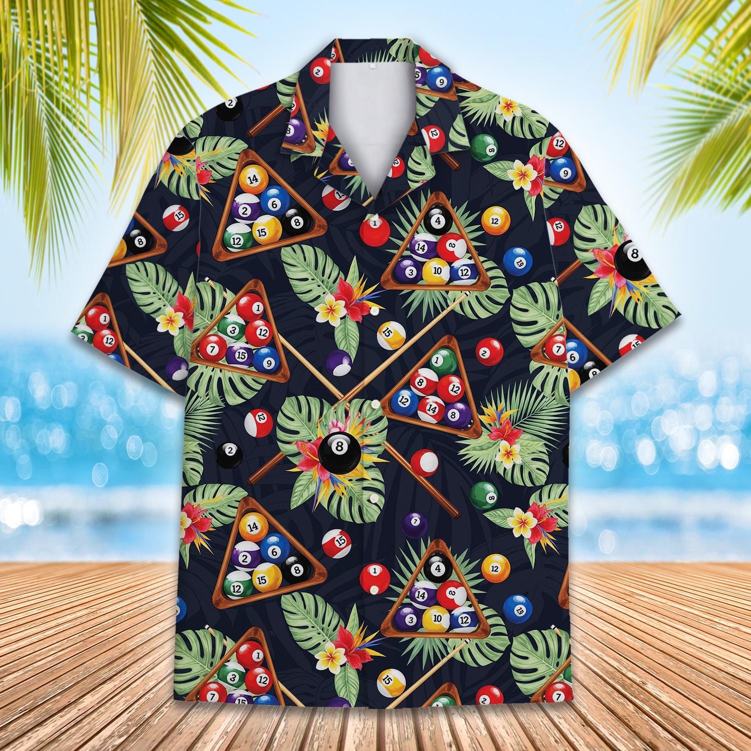 Pool Billiards Hawaiian Shirt for Men Women Youth, Funny 8 Ball