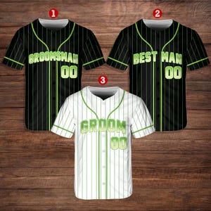 Customized Groom and Groomsman Baseball Jersey, Personalized Best Man Jersey, Perfect for Engagements, Weddings, and Bachelor Parties