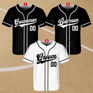 Customized Groom and Groomsmen Baseball Jersey, Personalized Best Man Jersey, Perfect for Engagements, Weddings, and Bachelor Parties