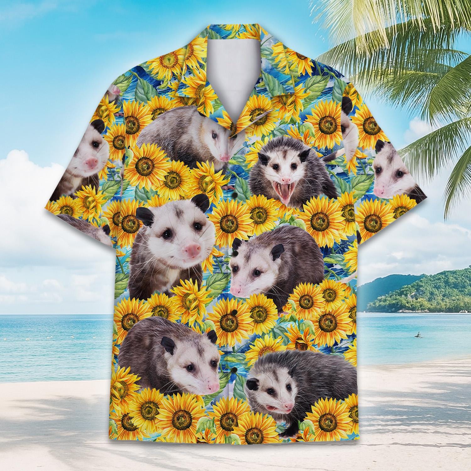 Tropical Opossum Hawaiian Shirt for Men Women Youth, Cute Possum