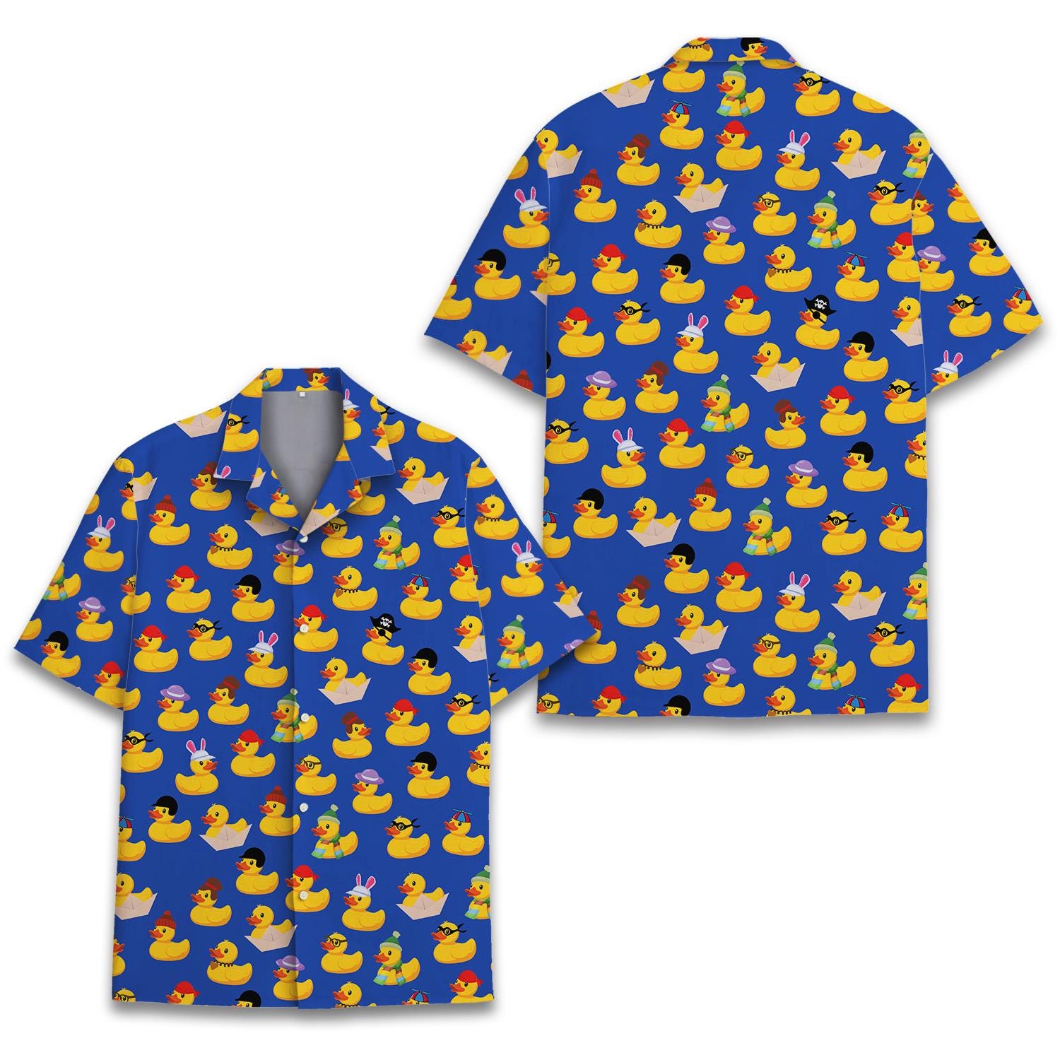 Discover Tropical Duck Hawaiian Shirt, Rubber Duck Aloha Shirt, Gift for Animal Lovers
