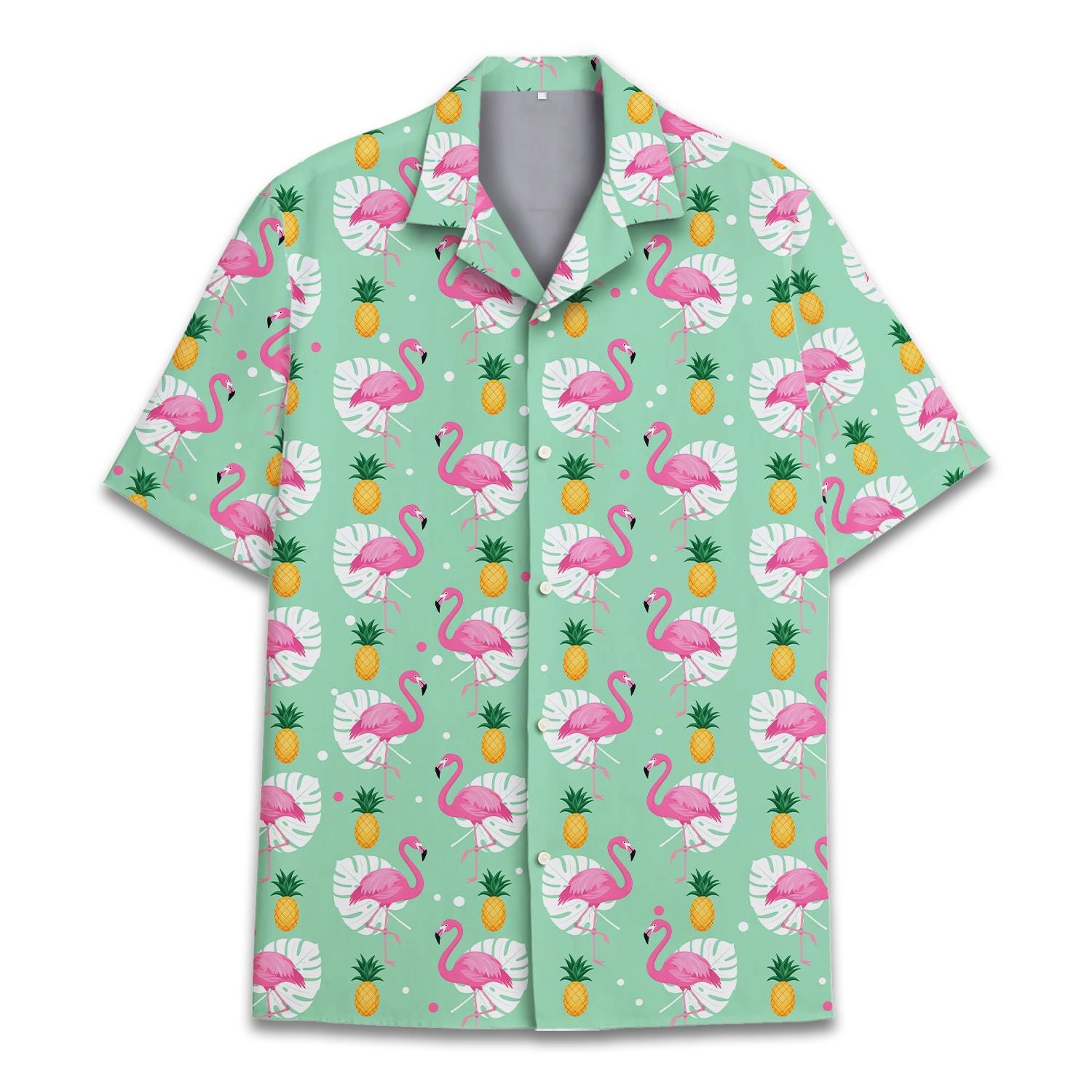 Funny Flamingo Pineapple Hawaiian Shirt for Women Men Youth
