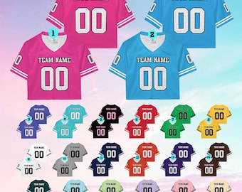Camiseta de fútbol personalizada con top corto, camiseta personalizada con nombre de equipo, atuendo deportivo para mujer, camiseta para el día del partido de animadoras, regalo para el portón trasero