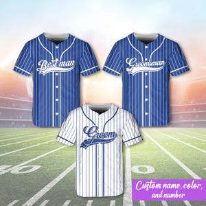 Customized Groom and Groomsmen Baseball Jersey, Personalized Best Man Jersey, Perfect for Engagements, Weddings, and Bachelor Parties