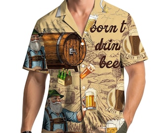 beer dress shirt Crab, Mallet & Natty Boh (Royal Blue) / Hawaiian Shirt 5X-Large / Blue