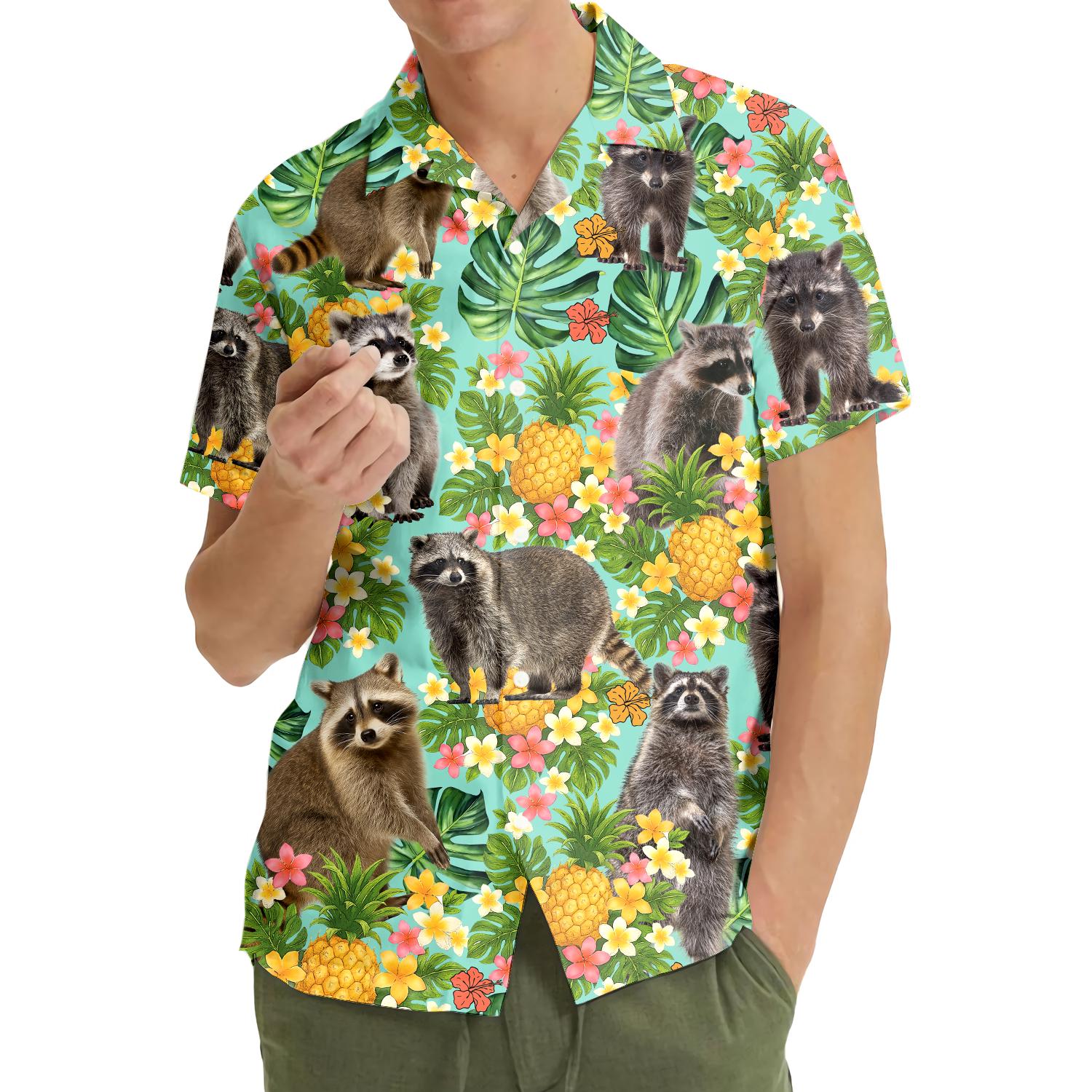 COOFANDY Camicia Hawaiana Camicia Estiva a Maniche Corte da Uomo Camicia Leggera abbottonata Camicia Casual da Lavoro