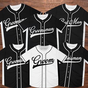 Customized Groom and Groomsmen Baseball Jersey, Personalized Best Man Jersey, Perfect for Engagements, Weddings, and Bachelor Parties