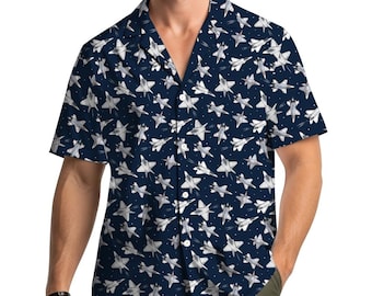 Airplane Hawaiian Shirt for Men Women Youth, Vintage Airplane Button Down Shirt, Aviation Lover Gift, Pilot Aloha Shirt, Vacation Outfit