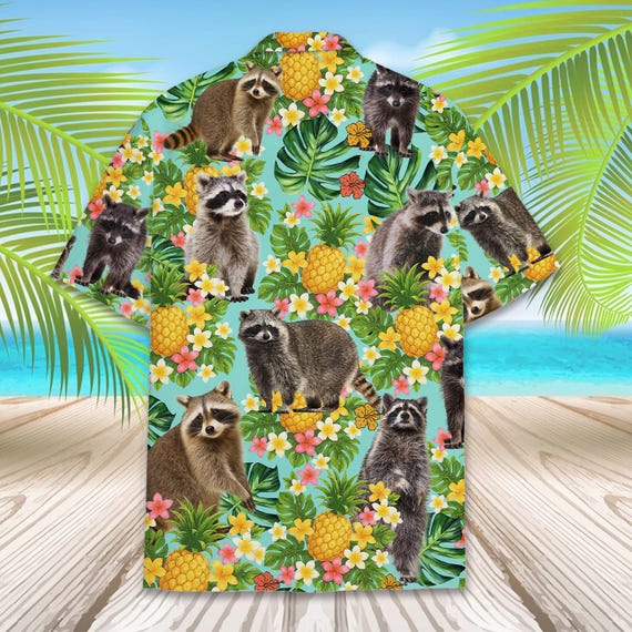 Divertente camicia hawaiana da uomo, casual, con stampa di