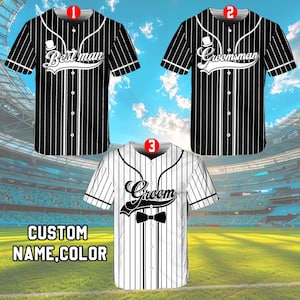 Customized Groom and Groomsmen Baseball Jersey, Personalized Best Man Jersey, Perfect for Engagements, Weddings, and Bachelor Parties