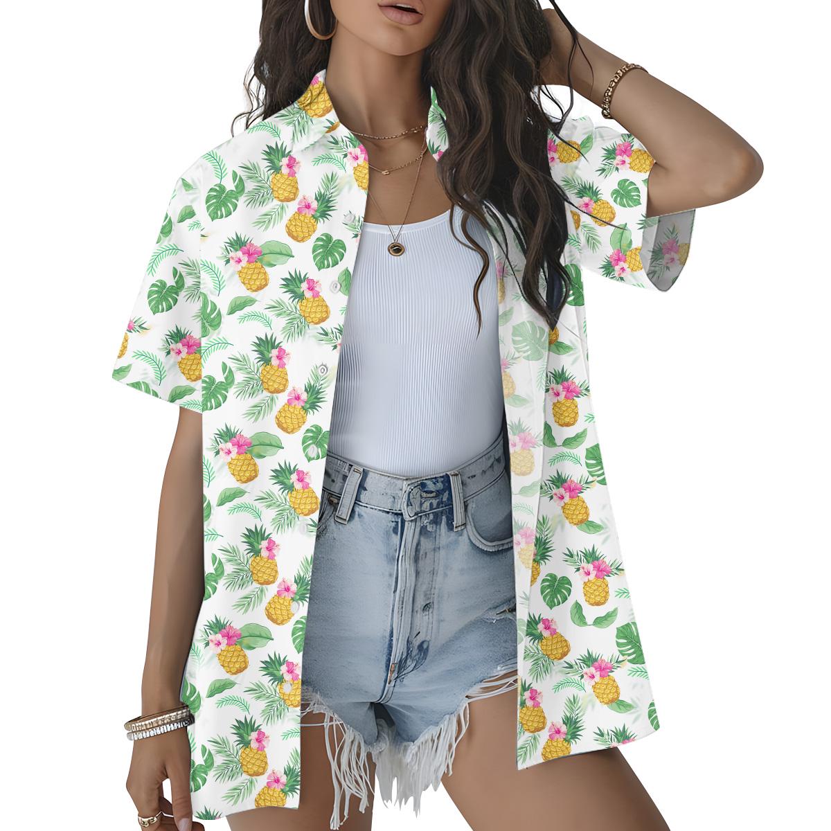Loud Hawaiano Dipinto a Mano Camicia, Rosa Fenicotteri su Blu, Cervo Notte, Da e