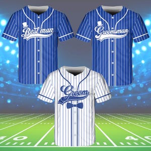 Customized Groom and Groomsmen Baseball Jersey, Personalized Best Man Jersey, Perfect for Engagements, Weddings, and Bachelor Parties
