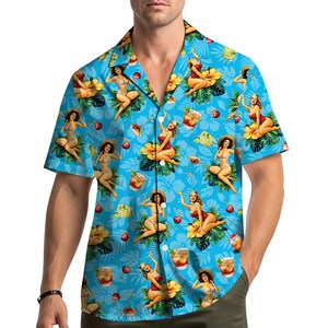 Hawaiian Pin up Girls Tshirts - Etsy