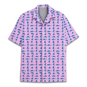 Shark Hawaiian Shirt Men Women Youth, Shark Aloha Shirt, Short Sleeve Button Down Summer Shirt, Retro Beach Shirt
