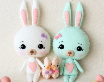 Bunny and Chick pdf Pattern - Instant Download