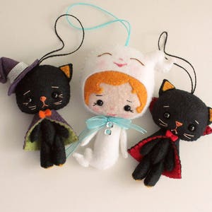 Halloween - Itty Bitty Kitties and Li'l Ghost pdf Patterns