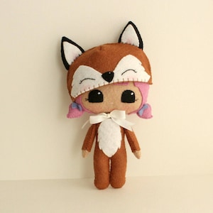 Peek-a-Boo Fox pdf Pattern - Instant Download