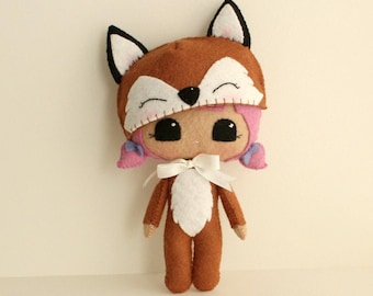 Peek-a-Boo Fox pdf Pattern - Instant Download