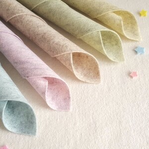 PURE Ice Cream Heather Felt - 5 6x8 Sheets