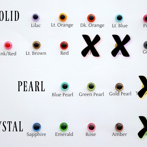 Craft Safety Animal Doll Eyes Coloured You Choose 5 - Etsy Craft Safety Animal Doll Eyes Coloured You Choose 5 - Etsy